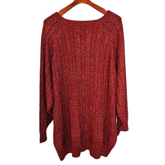 Athleta NWT Plus Size Red Crossroads Crew Sweater - Picture 4 of 8